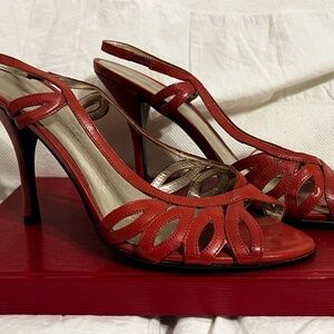 Unworn Marcello Paci leather heels